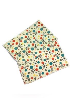 Retro MidCentury Design Microfiber  Kitchen Towels Set